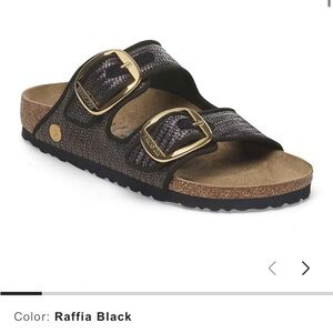 Arizona Big Buckle Raffia in Black